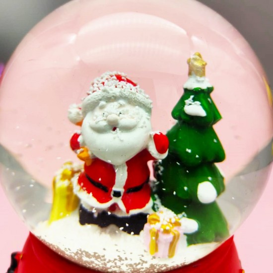 Yıl Başı  Noel Baba Christmas  Işıklı Müzikli Püskürtmeli Büyük Boy Kar Küresi
