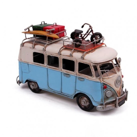 Dekoratif Metal Nostaljik Camper Van Classic  Vosvos Minibüs  E-3548