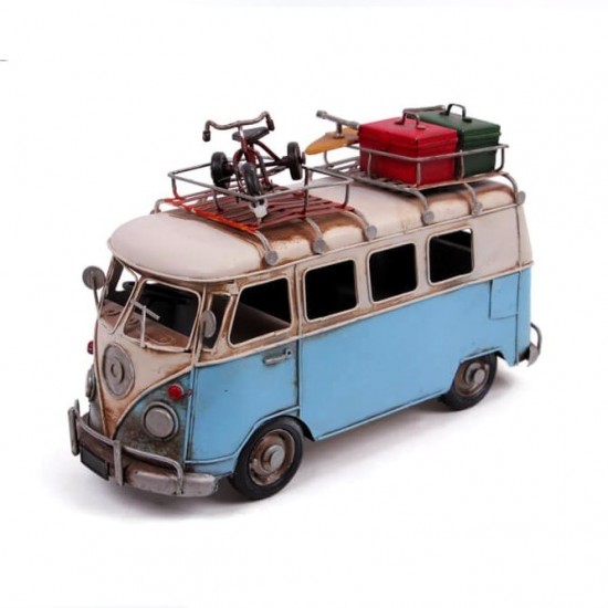 Dekoratif Metal Nostaljik Camper Van Classic  Vosvos Minibüs  E-3548