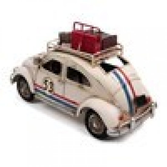 Dekoratif Nostaljik Metal Araba Volkswagen Beetle Classic Vosvos  Dev Boyut  E-5164