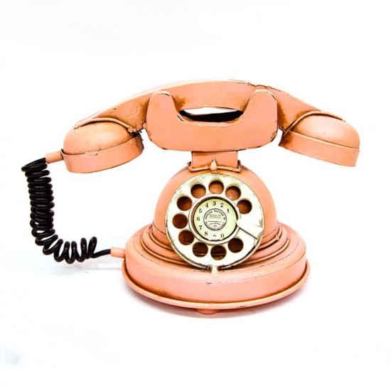 Dekoratif Nostaljik Metal Telefon C0260