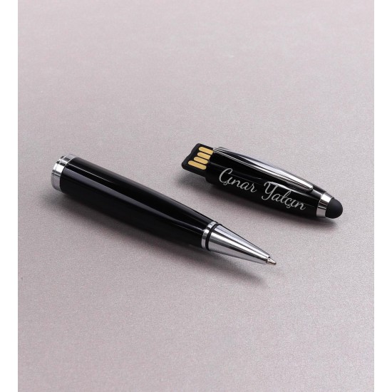 Kişiye Özel Siyah Kutulu 32 GB Usb Kalem